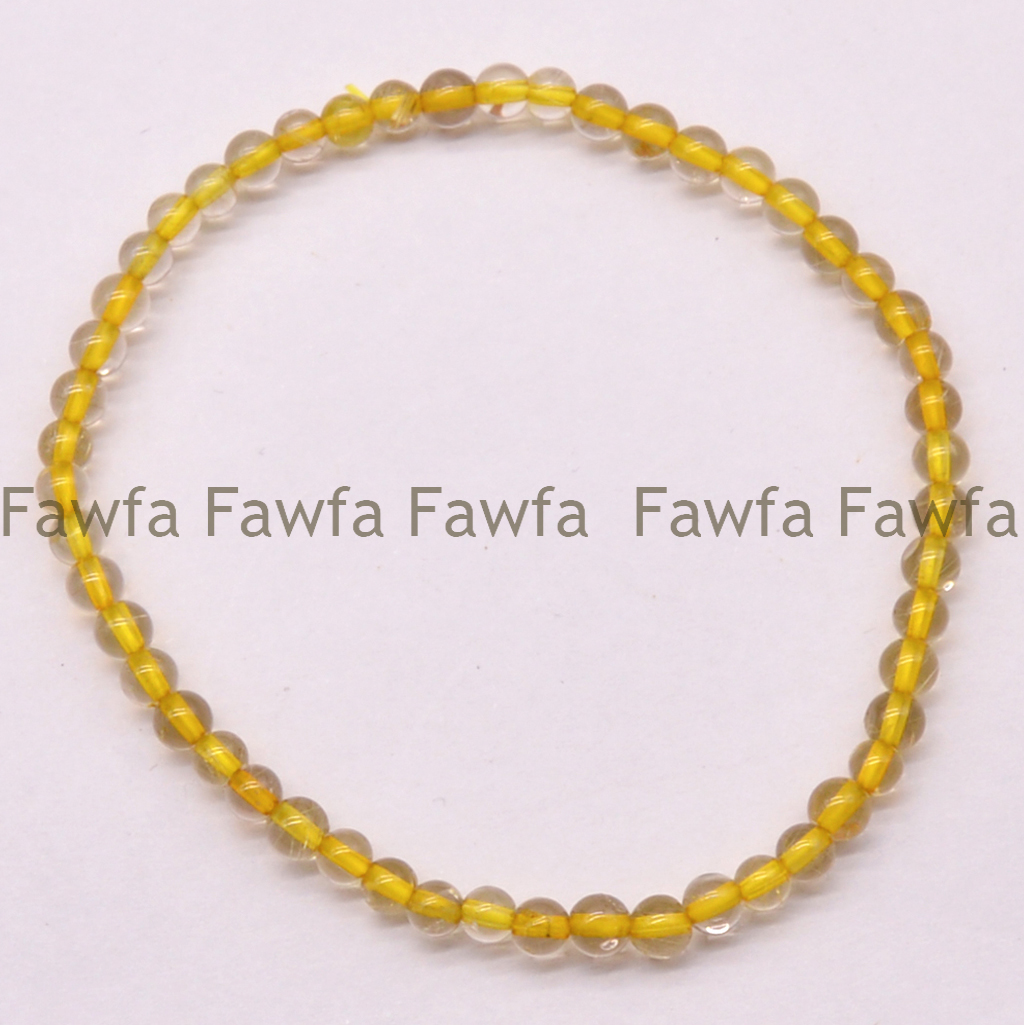 4mm Round Gemstone Bead Bracelet | Assorted Colors, Elastic Stretch, 7.5 Inch, Fashion Jewelry Gift