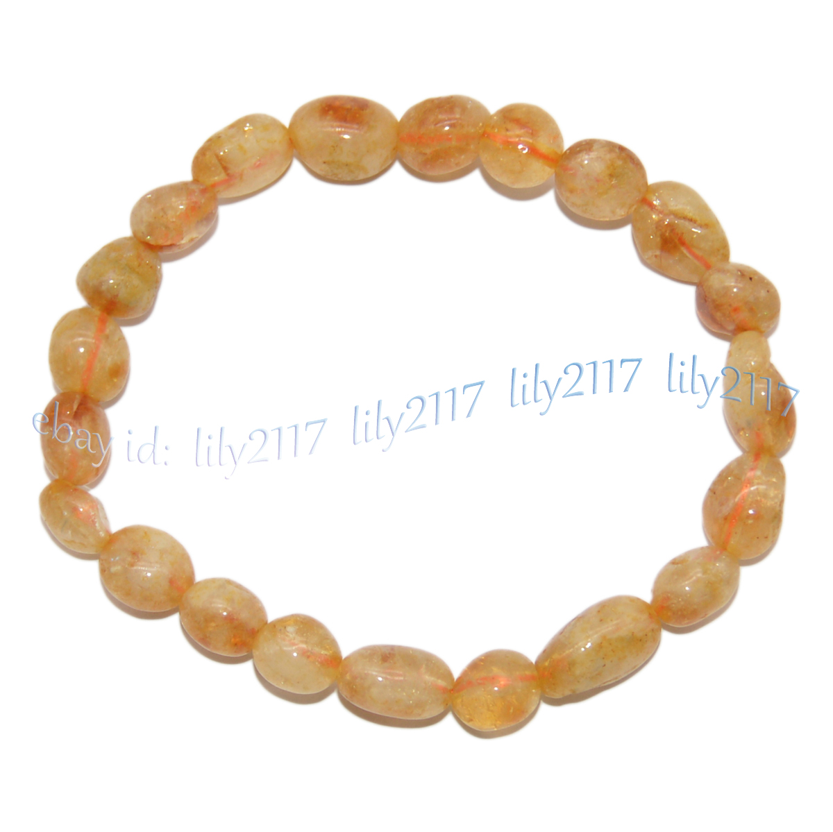 Natural Assorted Gemstone 8-10mm Irregular Freeform Beads Elastic Bracelet 7.5”