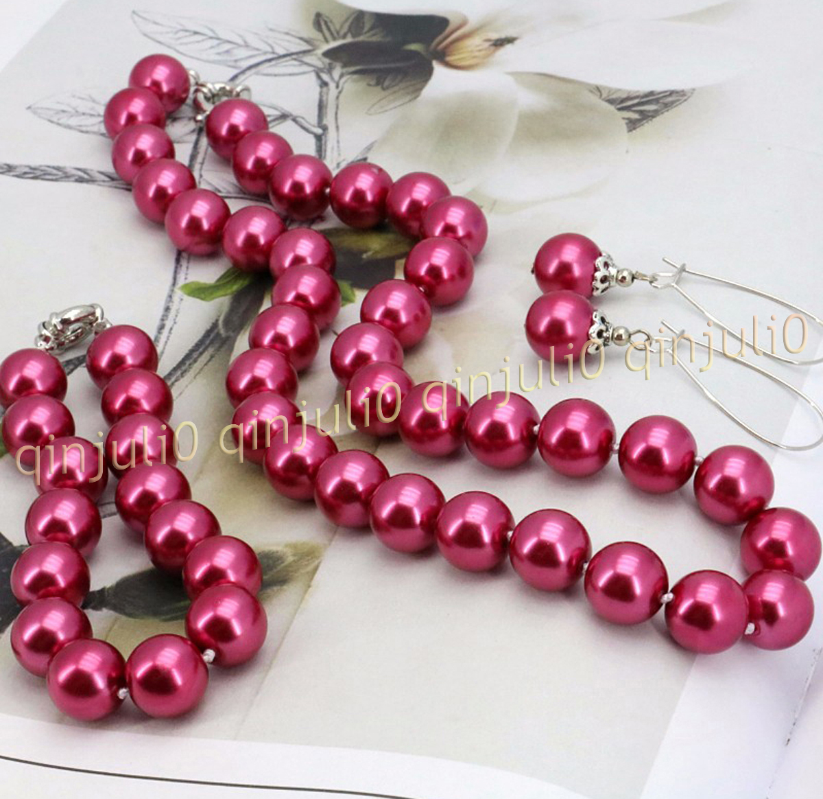 8-12mm South Sea Shell Pearl Round Beads Necklace Bracelet Earrings Set 18'' - Picture 21 of 58