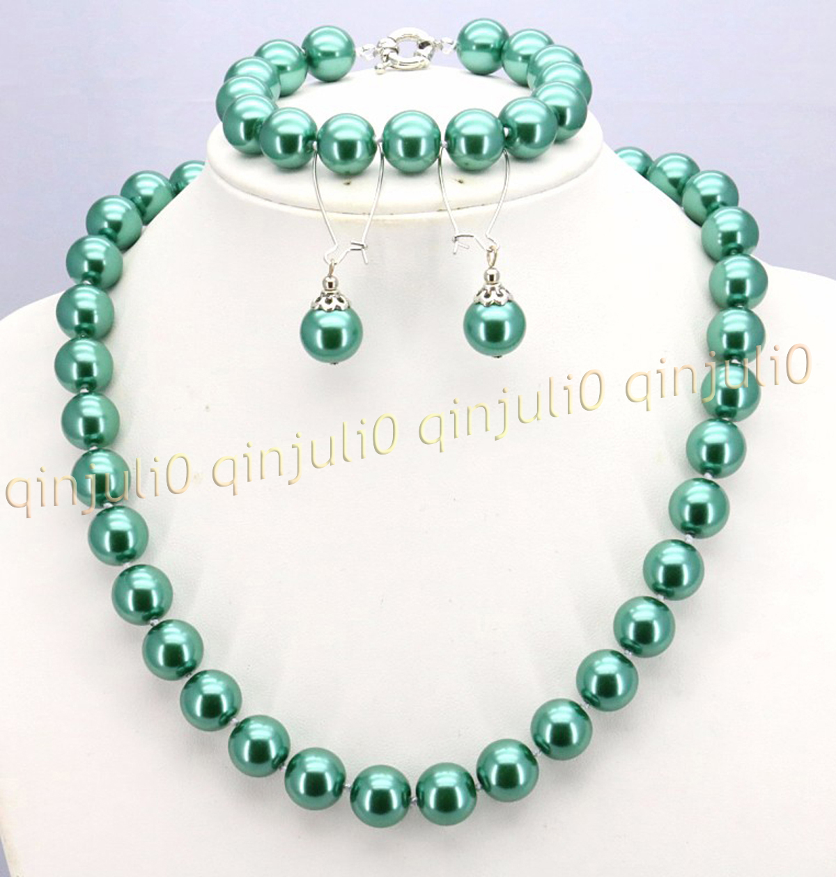 8-12mm South Sea Shell Pearl Round Beads Necklace Bracelet Earrings Set 18'' - Picture 35 of 58