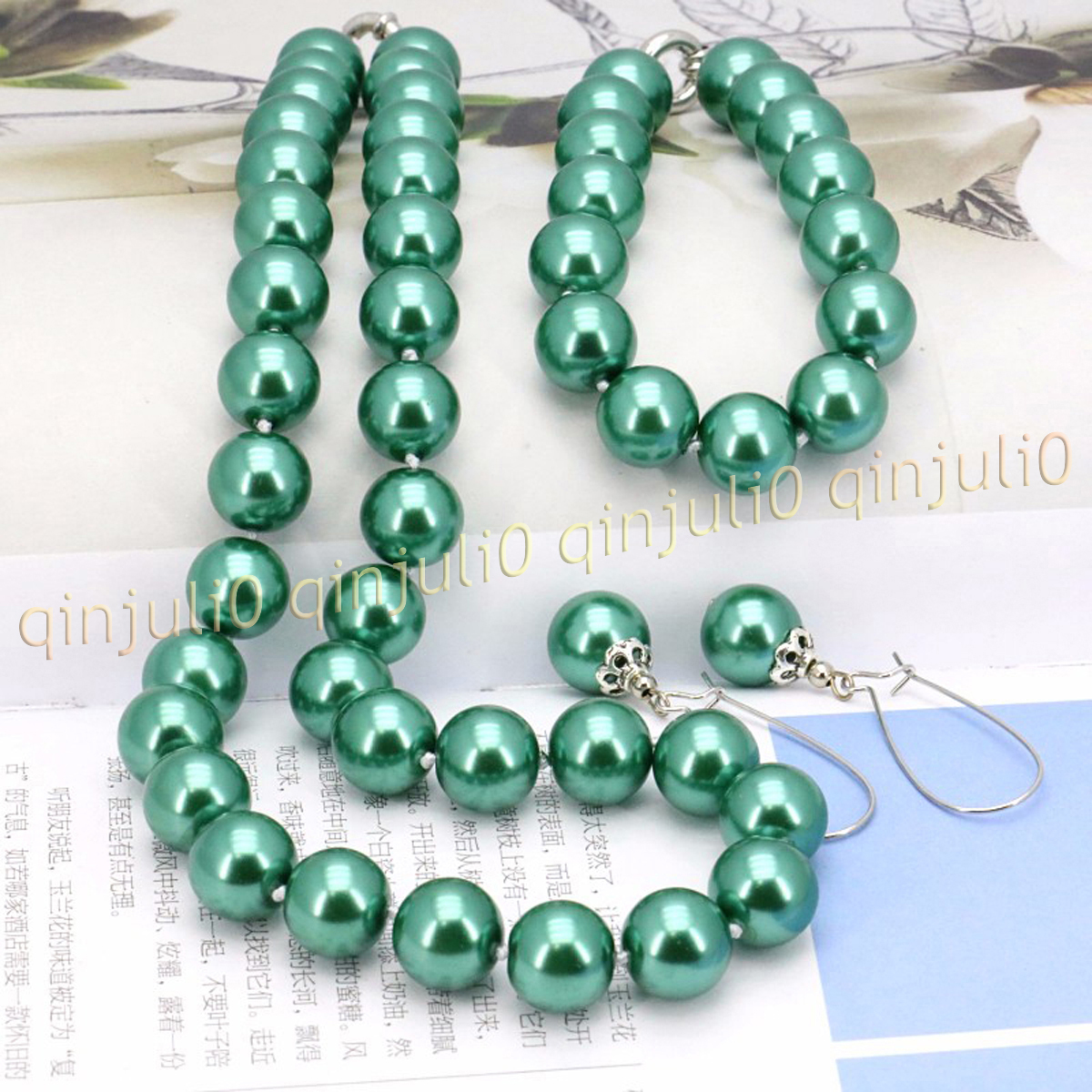 8-12mm South Sea Shell Pearl Round Beads Necklace Bracelet Earrings Set 18'' - Picture 36 of 58