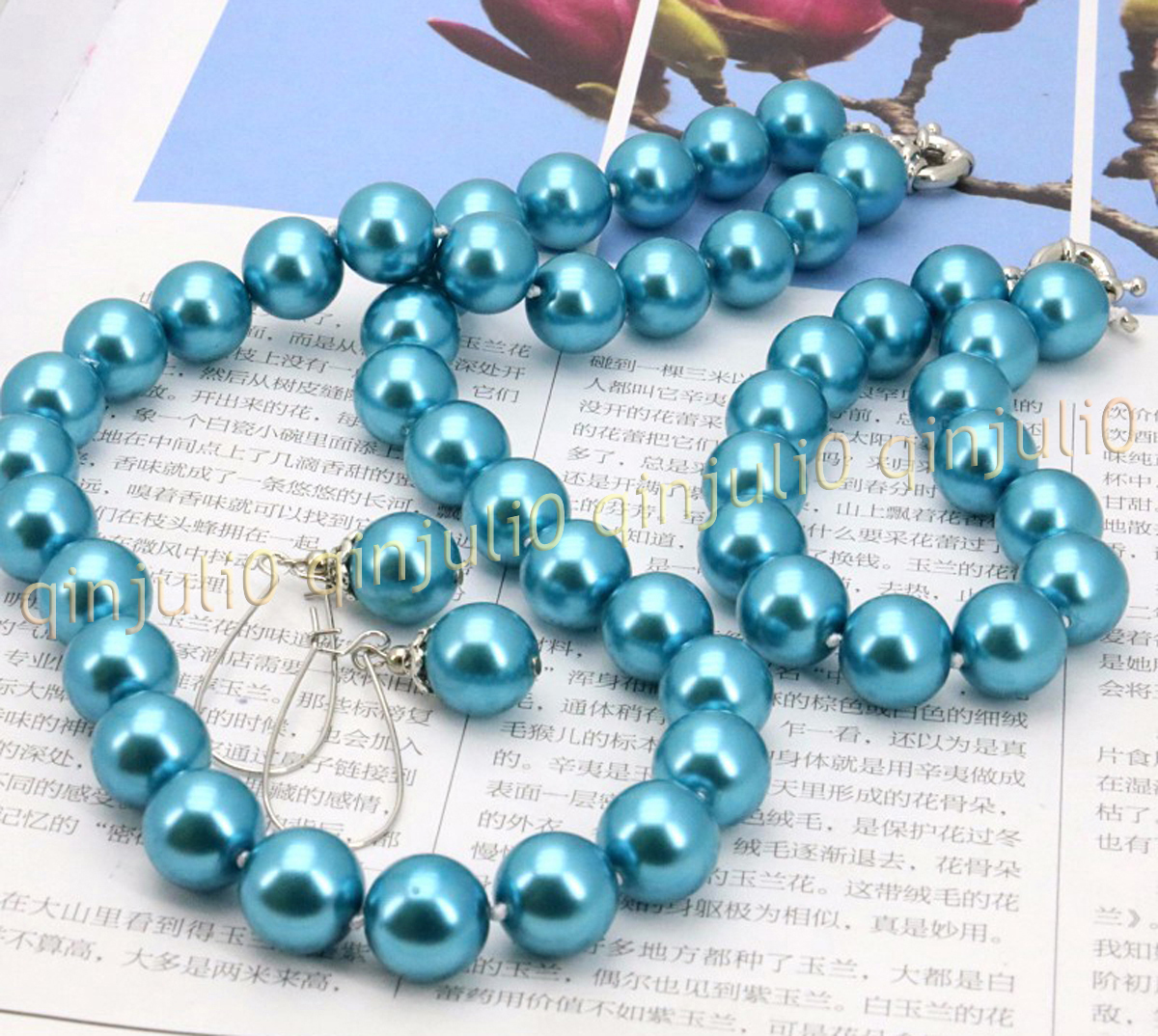 8-12mm South Sea Shell Pearl Round Beads Necklace Bracelet Earrings Set 18'' - Picture 44 of 58