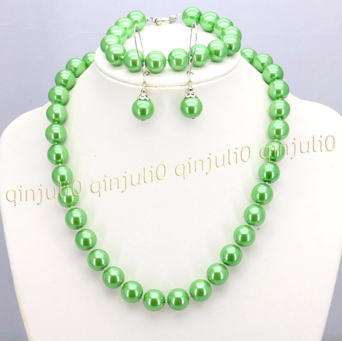 8-12mm South Sea Shell Pearl Round Beads Necklace Bracelet Earrings Set 18'' - Picture 49 of 58
