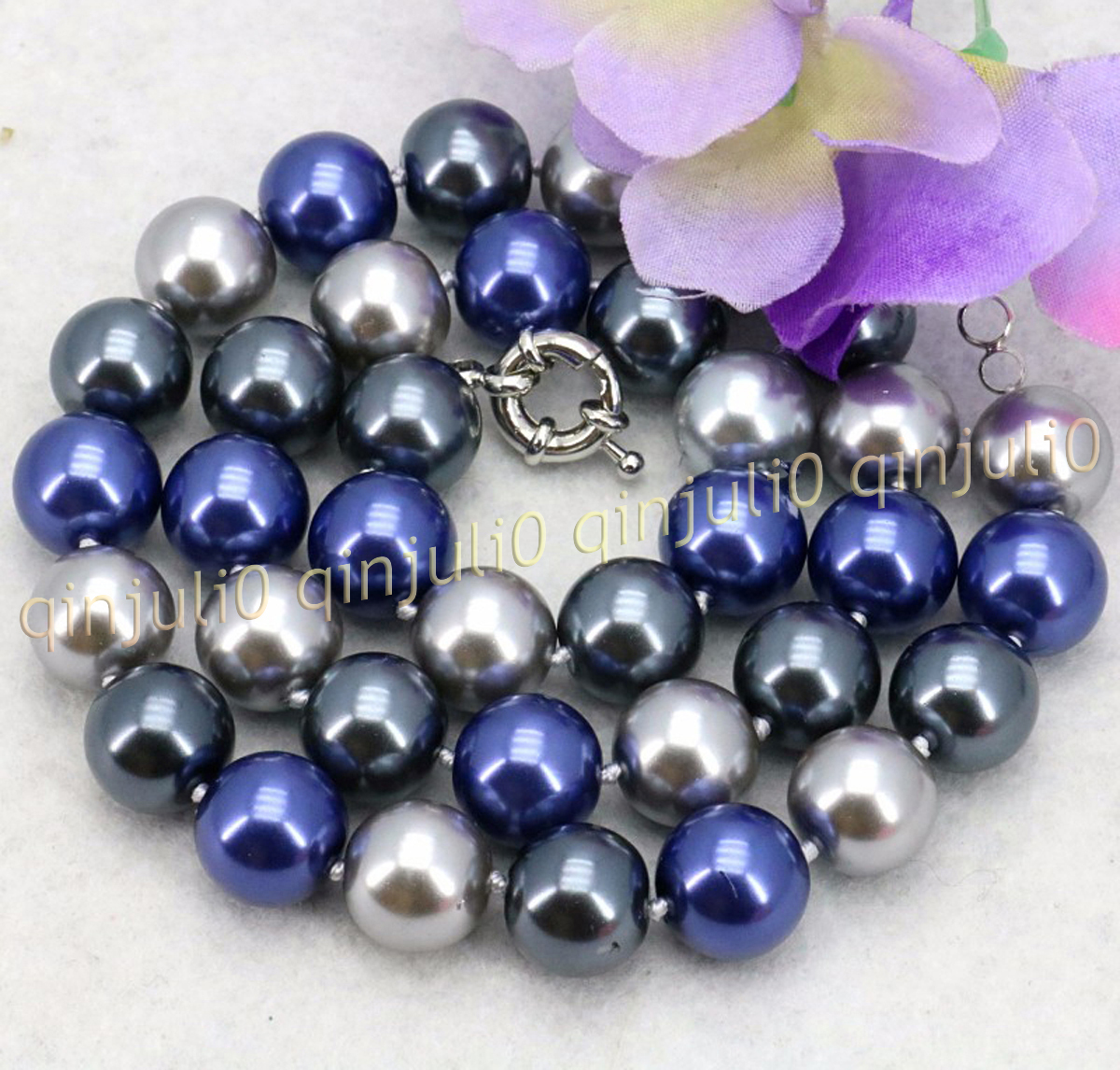 8-12mm South Sea Shell Pearl Round Beads Necklace Bracelet Earrings Set 18'' - Picture 56 of 58