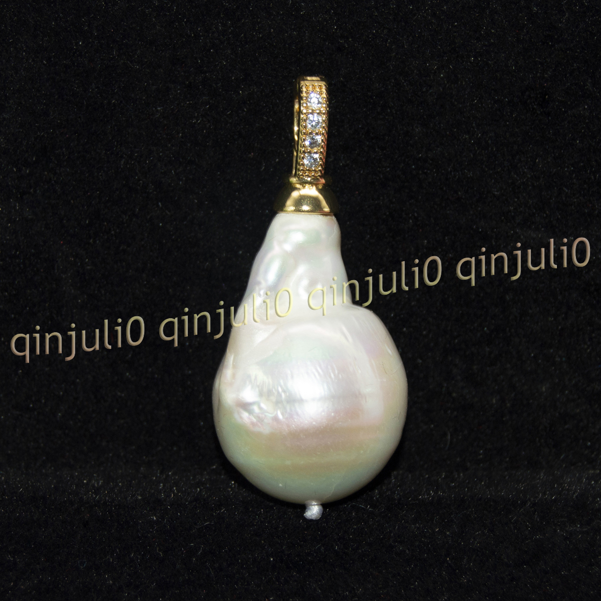 Huge 15x20mm Real Natural Multicolor Keshi Baroque Pearl Pendant 14K Gold Plated - Picture 24 of 55