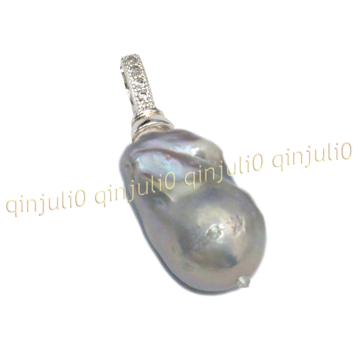 Huge 15x20mm Real Natural Multicolor Keshi Baroque Pearl Pendant 14K Gold Plated - Picture 42 of 55
