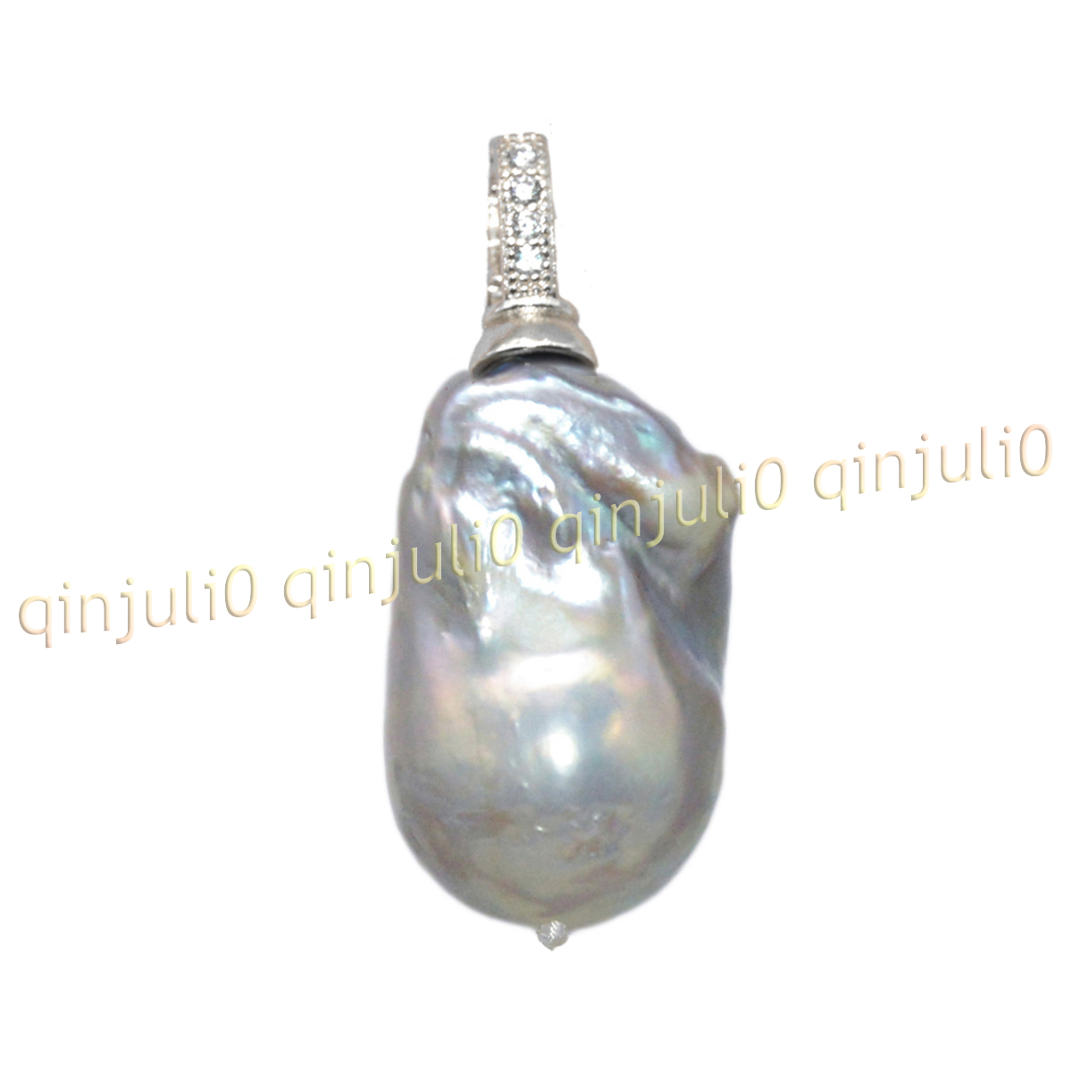 Huge 15x20mm Real Natural Multicolor Keshi Baroque Pearl Pendant 14K Gold Plated - Picture 43 of 55