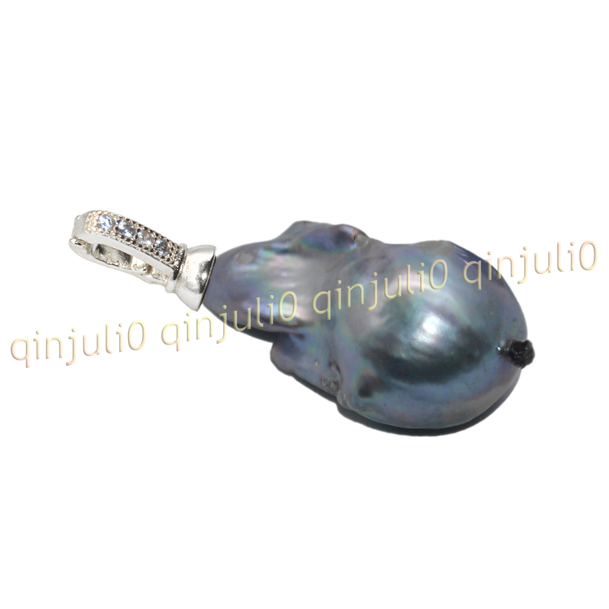 Huge 15x20mm Real Natural Multicolor Keshi Baroque Pearl Pendant 14K Gold Plated - Picture 47 of 55
