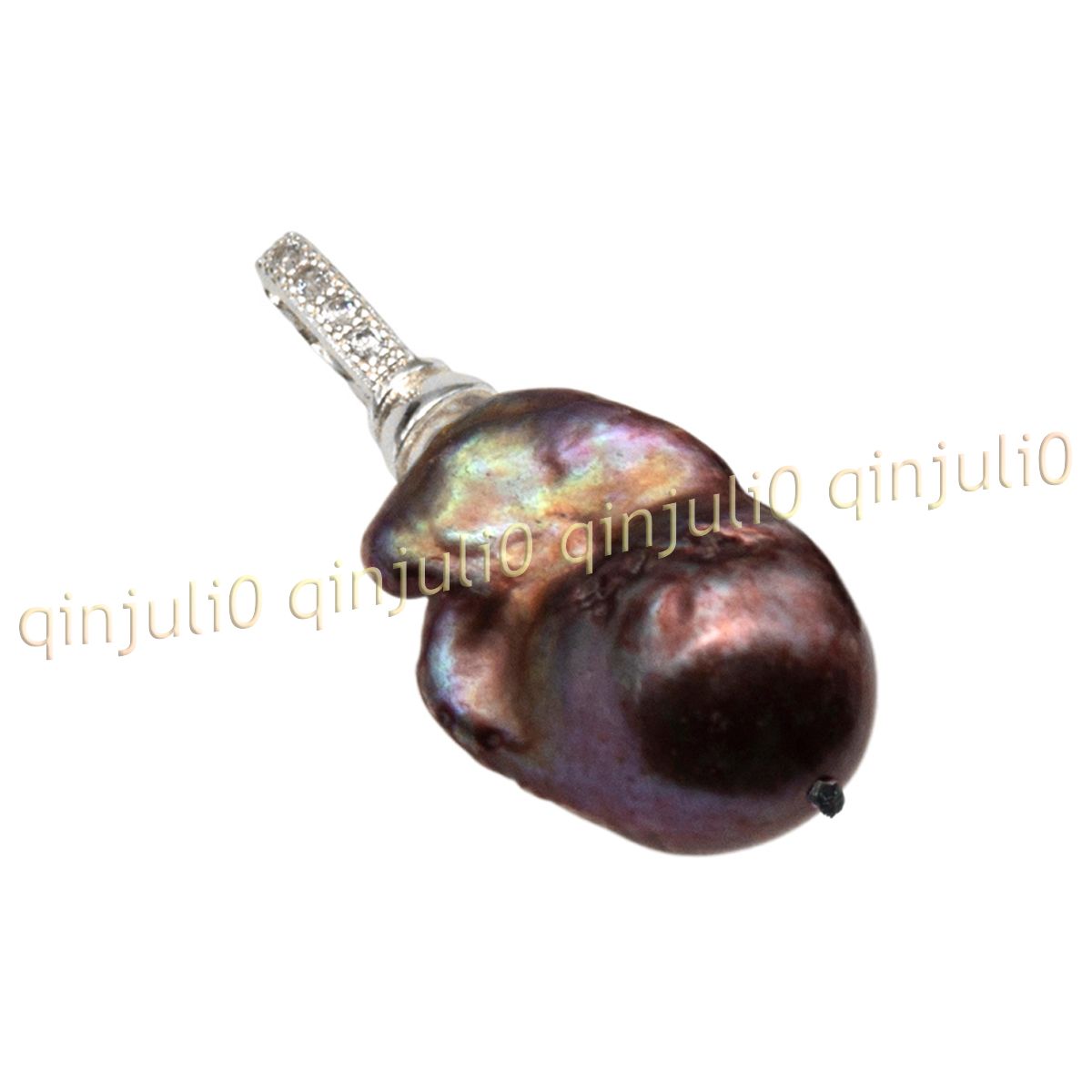 Huge 15x20mm Real Natural Multicolor Keshi Baroque Pearl Pendant 14K Gold Plated - Picture 50 of 55
