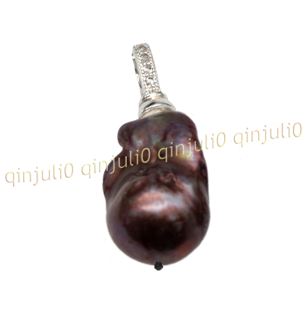 Huge 15x20mm Real Natural Multicolor Keshi Baroque Pearl Pendant 14K Gold Plated - Picture 51 of 55