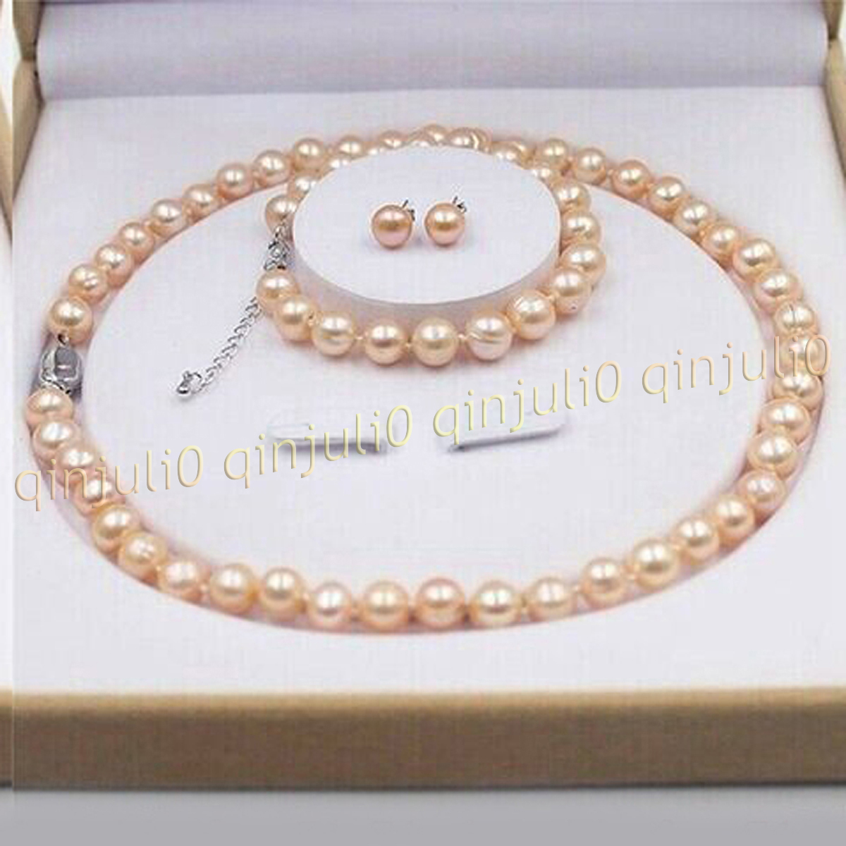 Genuine Natural Freshwater Cultured Pearl Necklace Bracelet Earrings Jewelry Set - Picture 17 of 25