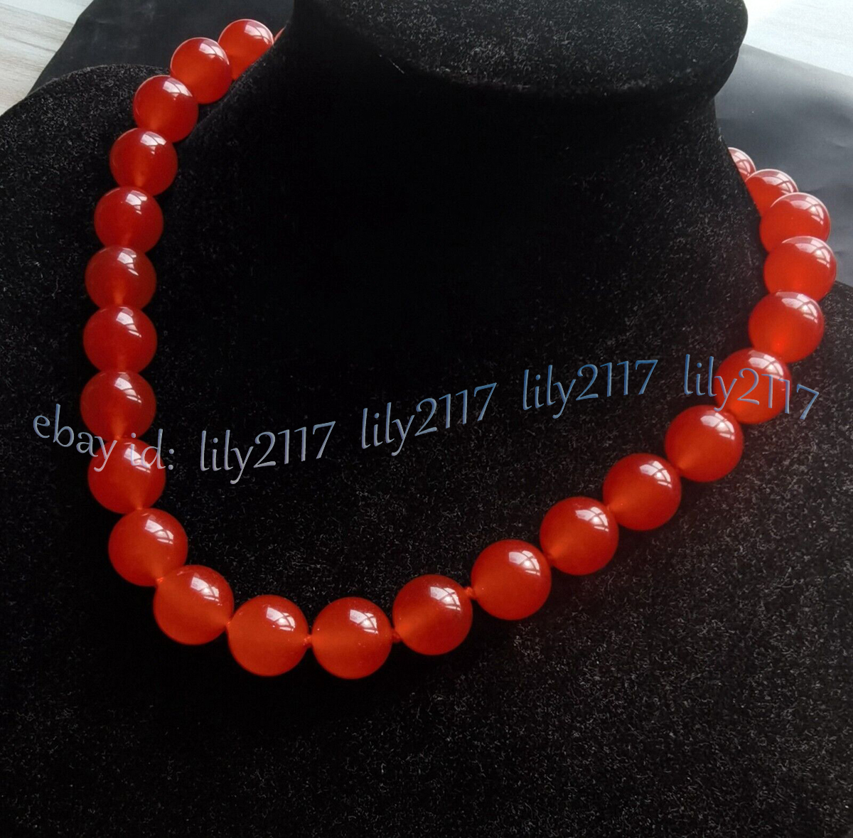 Chinese Red Jade Jadeite Round Gemstone Beads Jewelry Necklace 6/8/10/12/14/16mm
