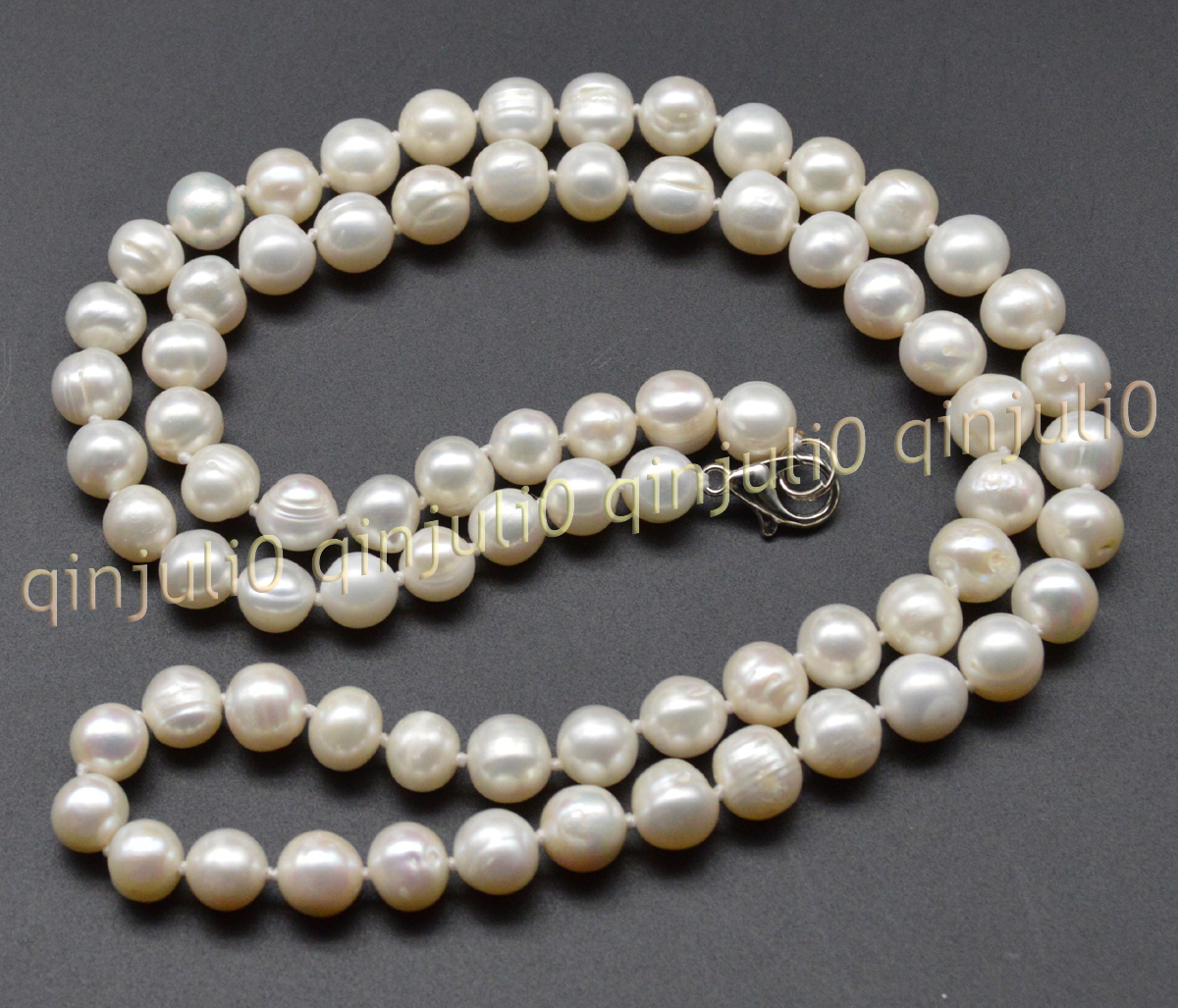 Genuine Natural White Akoya Freshwater Cultured Pearl Necklace 14-48 inch 7-10mm