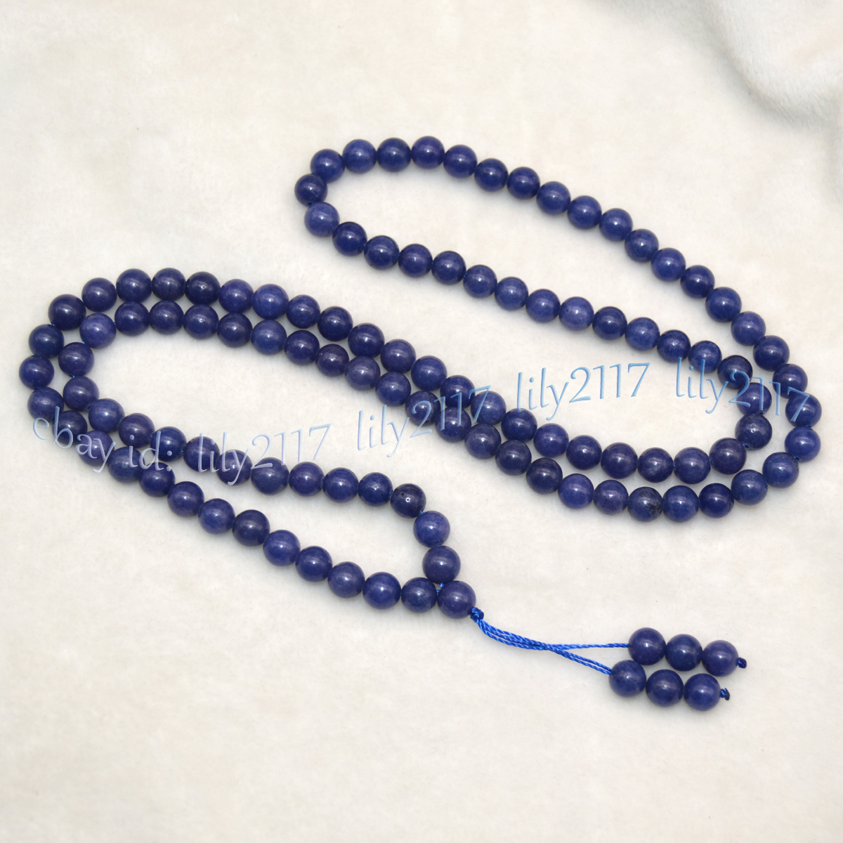 Natural Gemstone 108 Player Beads Tibet Buddhist Mala Necklace Meditation Rosary