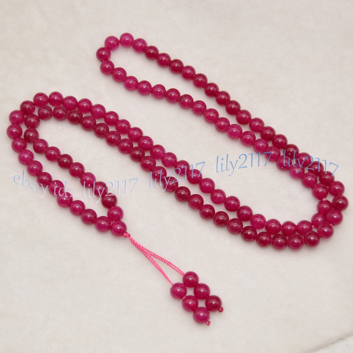 Natural Gemstone 108 Player Beads Tibet Buddhist Mala Necklace Meditation Rosary