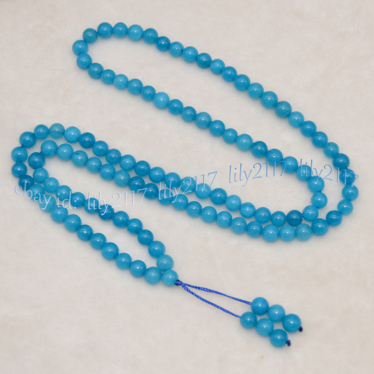 Natural Gemstone 108 Player Beads Tibet Buddhist Mala Necklace Meditation Rosary