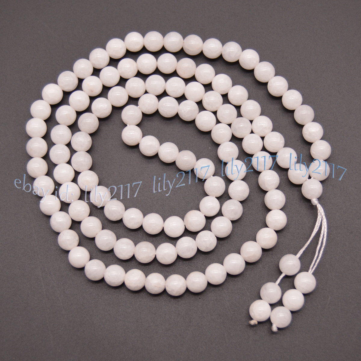 Natural Gemstone 108 Player Beads Tibet Buddhist Mala Necklace Meditation Rosary