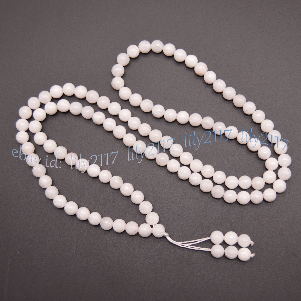 Natural Gemstone 108 Player Beads Tibet Buddhist Mala Necklace Meditation Rosary