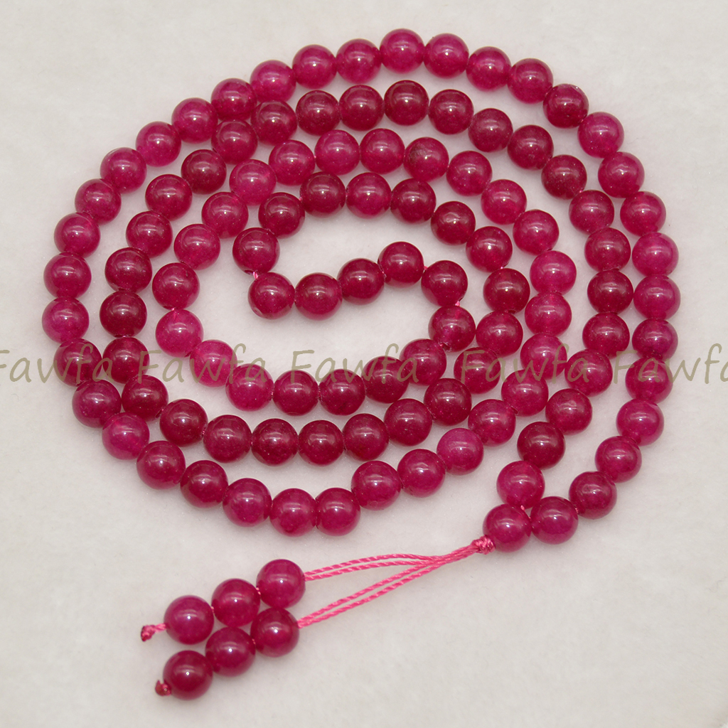 Natural 108 Player Gemstone Beads Tibet Buddhist Mala Necklace Meditation Rosary