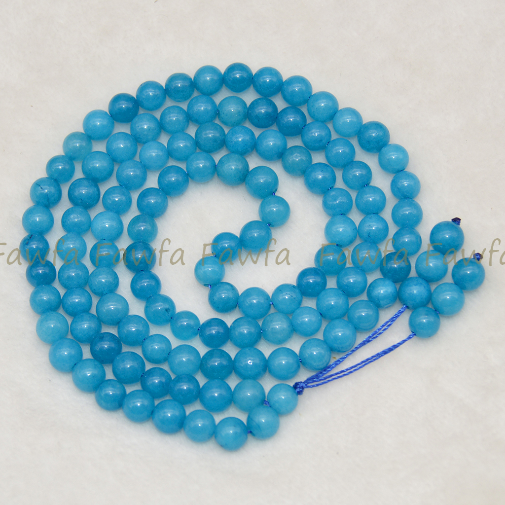 Natural 108 Player Gemstone Beads Tibet Buddhist Mala Necklace Meditation Rosary