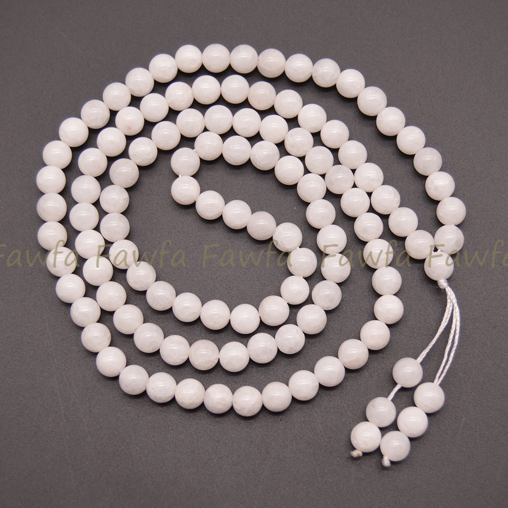 Natural 108 Player Gemstone Beads Tibet Buddhist Mala Necklace Meditation Rosary