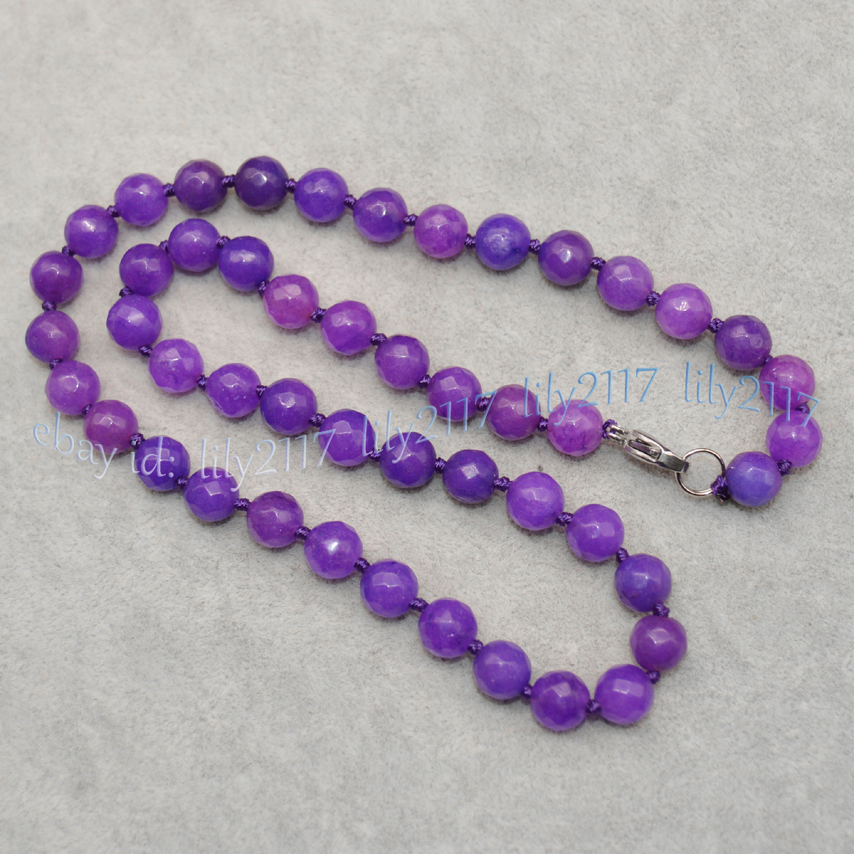 Faceted 8mm Natural Purple Sugilite Round Gemstone Beads Necklace 14-48 inches