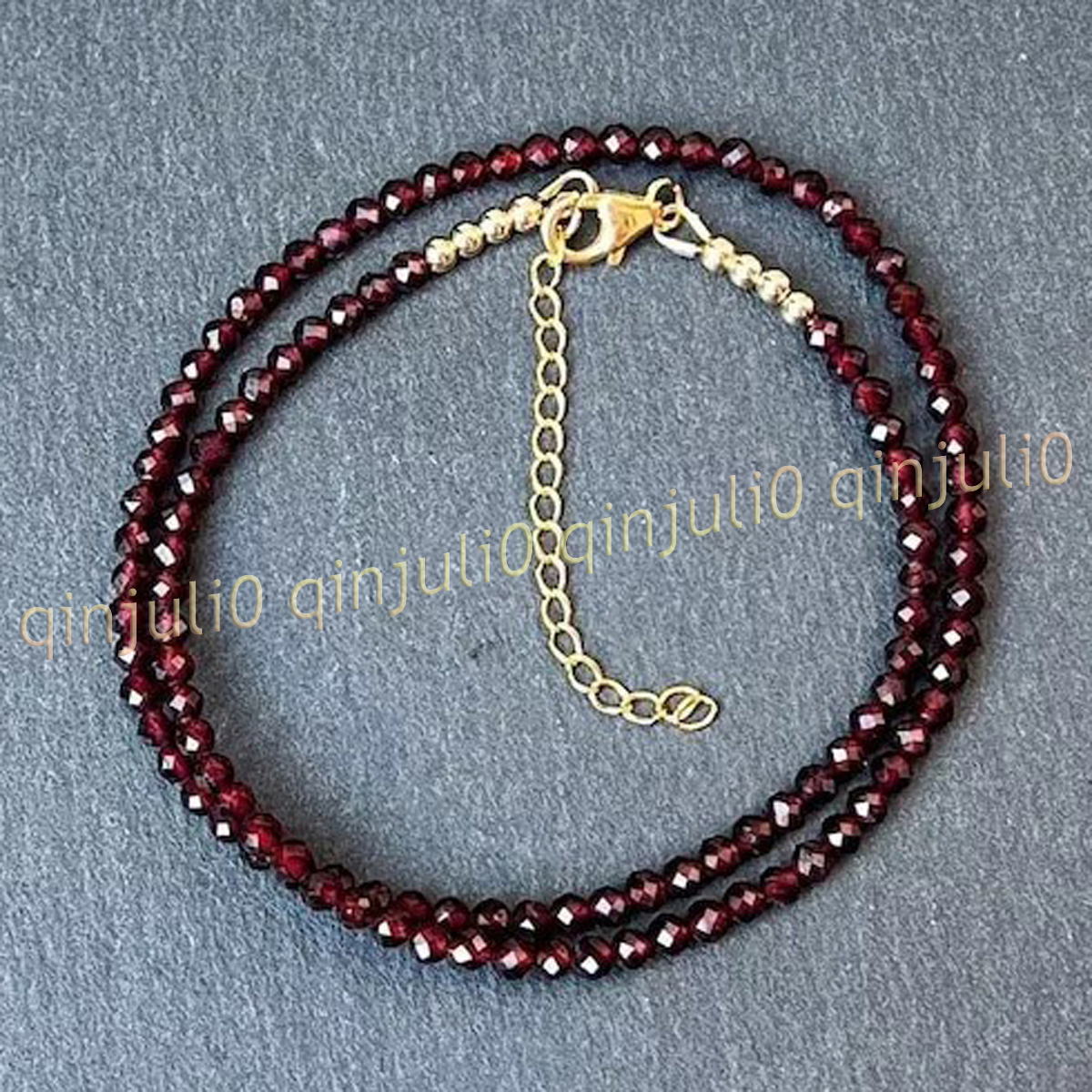 Natural Garnet Faceted Dark Red Round Gemstone Beads Necklace 14-48 inch 3MM 4MM
