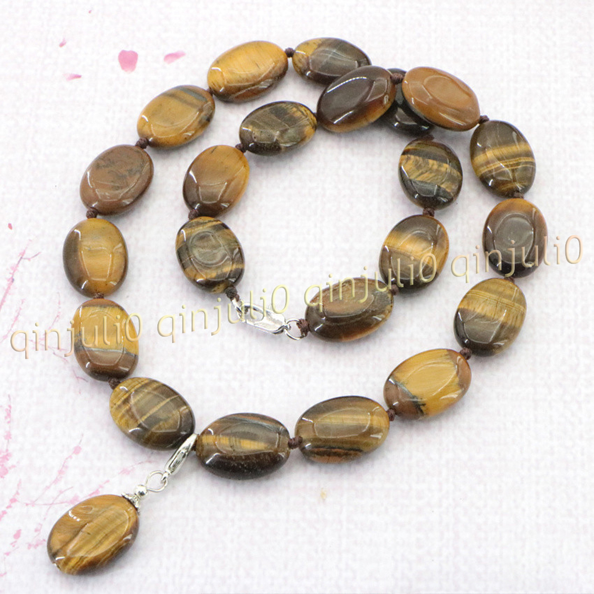 Natural 13x18mm Multicolor Gemstone Oval Beads Pendant Necklace Earring Set 18'' - Picture 16 of 40