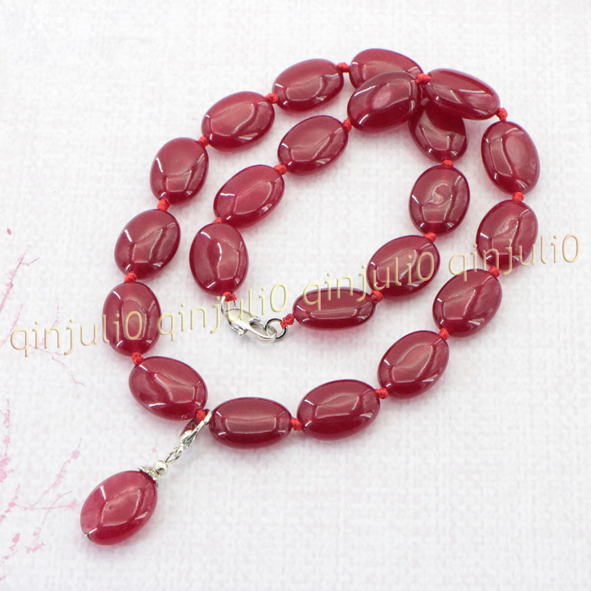 Natural 13x18mm Multicolor Gemstone Oval Beads Pendant Necklace Earring Set 18'' - Picture 18 of 40