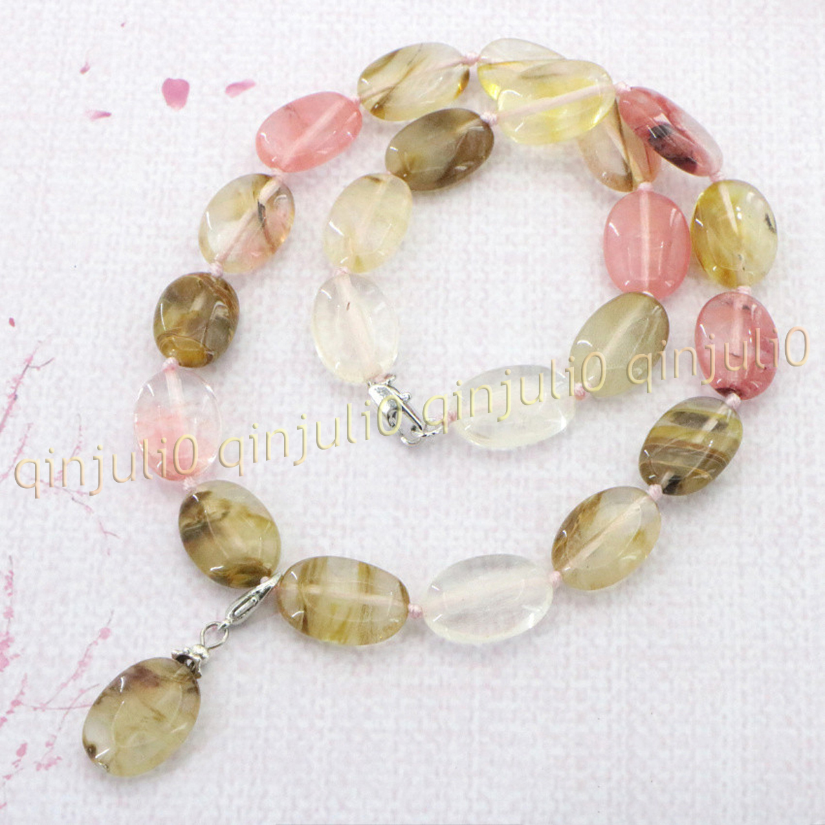 Natural 13x18mm Multicolor Gemstone Oval Beads Pendant Necklace Earring Set 18'' - Picture 24 of 40