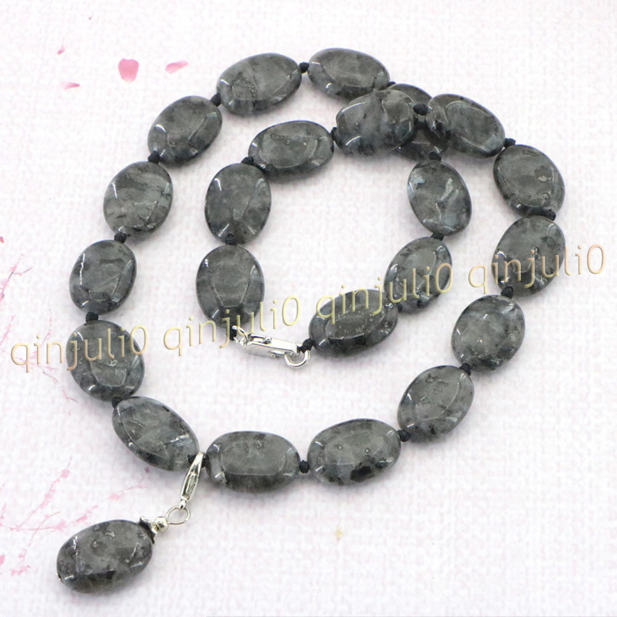 Natural 13x18mm Multicolor Gemstone Oval Beads Pendant Necklace Earring Set 18'' - Picture 26 of 40