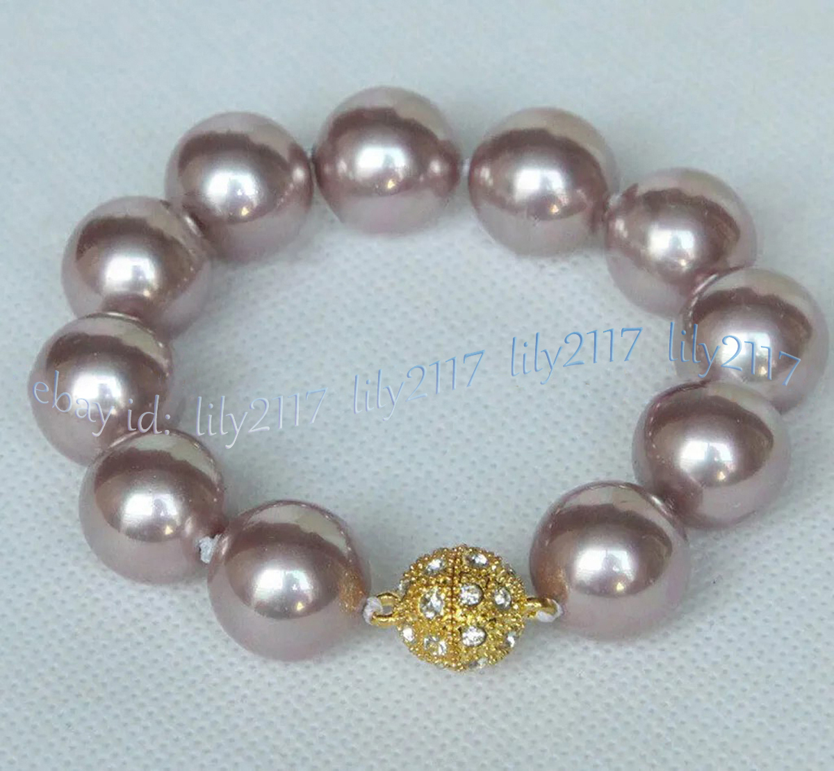 12 Colors Multicolor South Sea Shell Pearl Round Beads Bracelet Magnetic Clasp - Picture 20 of 25