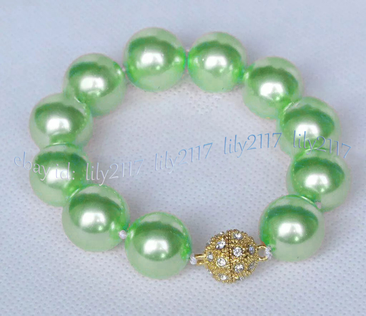 12 Colors Multicolor South Sea Shell Pearl Round Beads Bracelet Magnetic Clasp - Picture 25 of 25