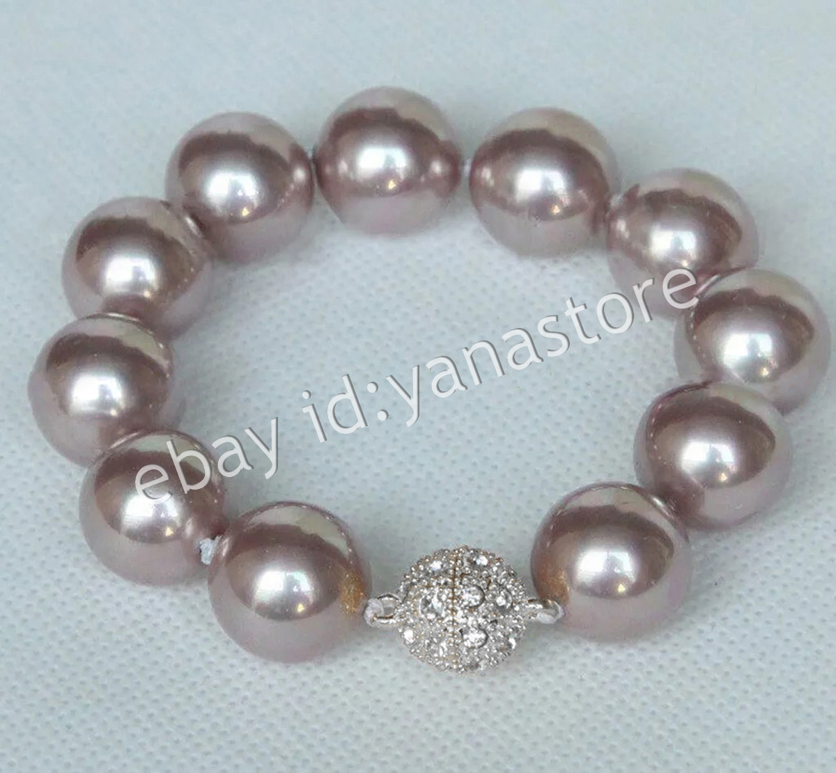 12 Farben Mehrfarbig Südsee Muschel Perle Rund Perlen Armband Magnetverschluss - Bild 20 von 25