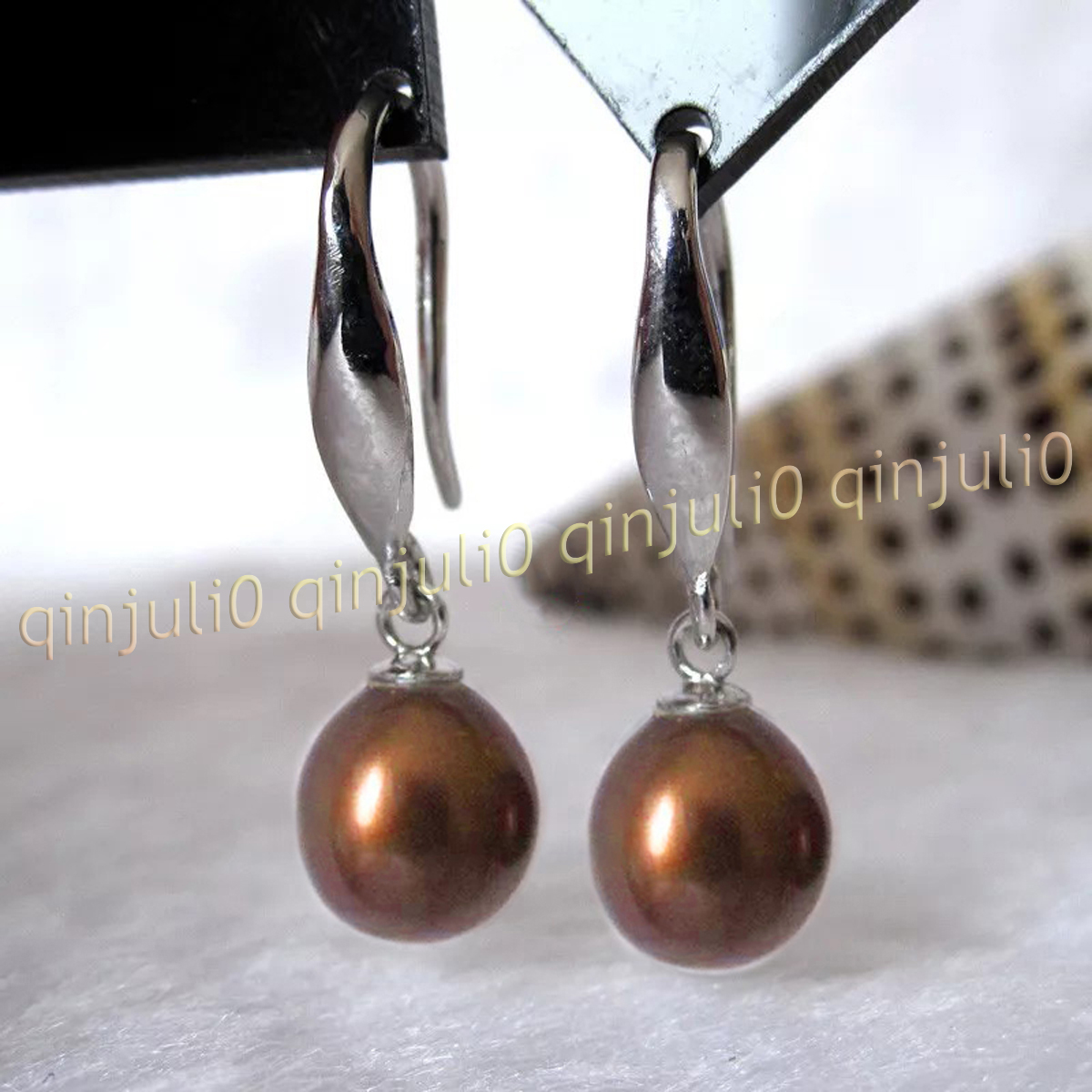 7-8mm Multicolor Natural Freshwater Pearl Drop Dangle Earrings Silver/Gold Hok - Picture 12 of 33