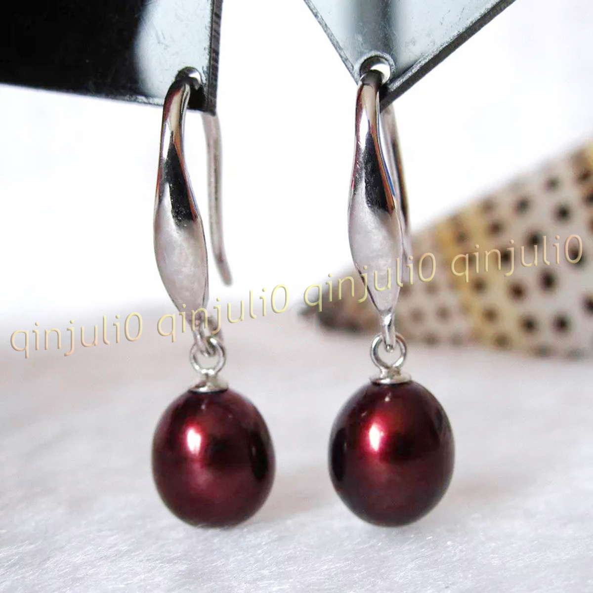 7-8mm Multicolor Natural Freshwater Pearl Drop Dangle Earrings Silver/Gold Hok - Picture 13 of 33