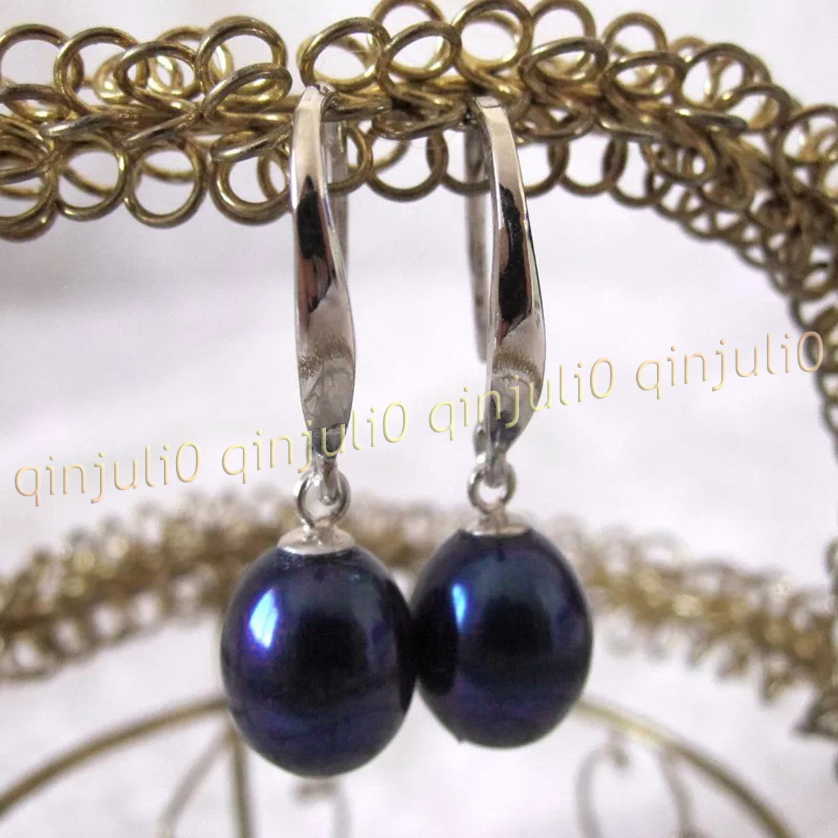 7-8mm Multicolor Natural Freshwater Pearl Drop Dangle Earrings Silver/Gold Hok - Picture 15 of 33