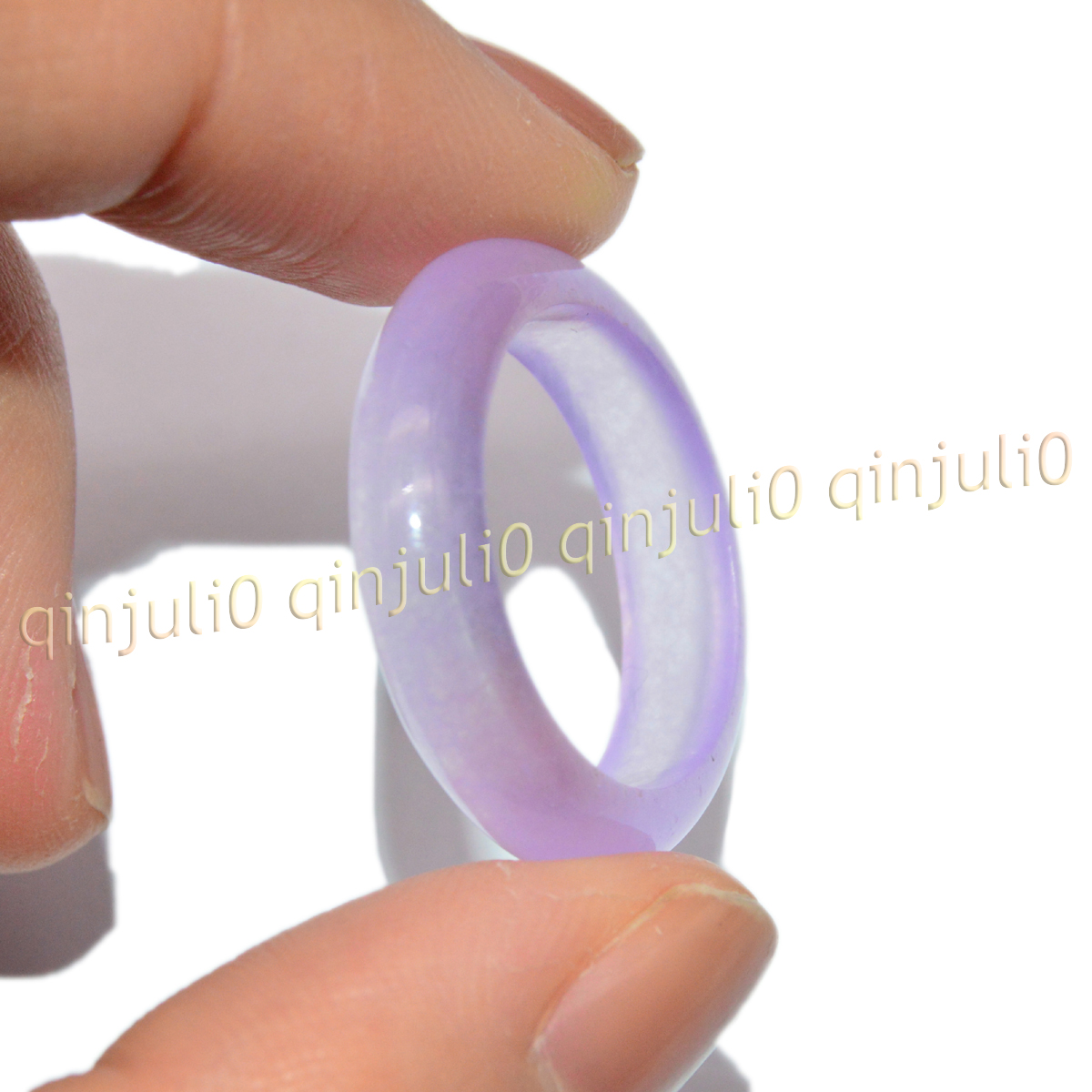 Real Natural Gemstone Jade Finger Circle Band Rings Women Men Jewelry 17-18mm
