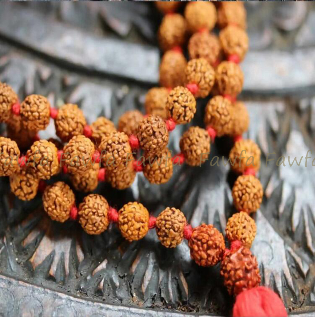 Rudraksha Bodhi 108 Rosary Beads Tibet Buddhist Mala Meditation Tassel Necklace