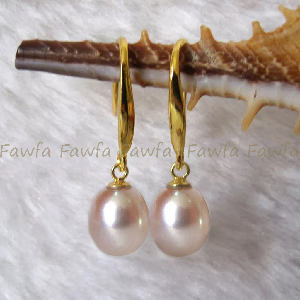 Fashion Natural 7-8mm Multicolor Freshwater Drop Pearl Dangle Hook Earrings - Picture 29 of 31