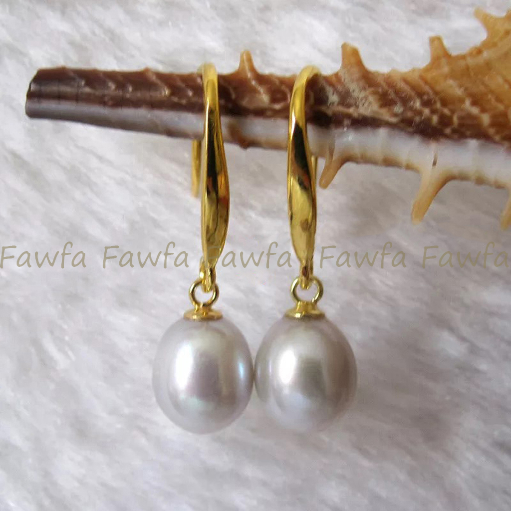 Fashion Natural 7-8mm Multicolor Freshwater Drop Pearl Dangle Hook Earrings - Picture 30 of 31