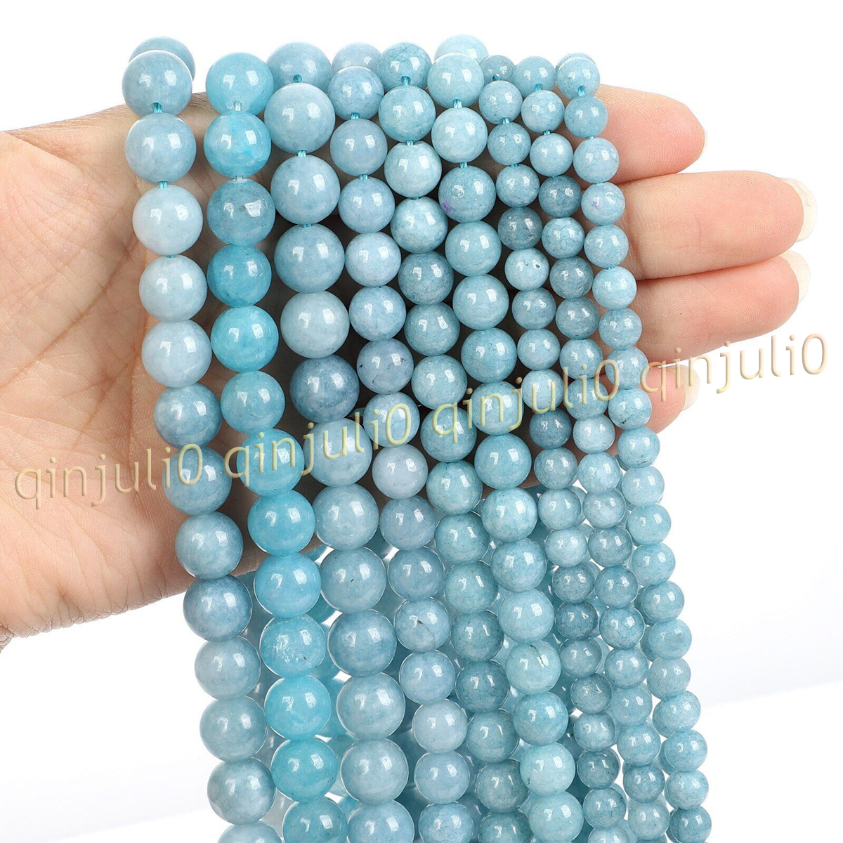 Natural Gemstone Smooth Round Loose Beads For Jewelry Making DIY 15'' 4-20mm - Picture 45 of 69