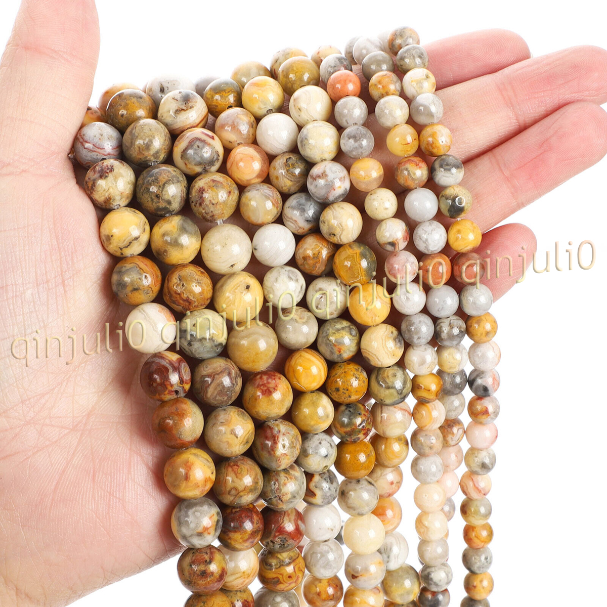 Natural Gemstone Smooth Round Loose Beads For Jewelry Making DIY 15'' 4-20mm - Picture 67 of 69