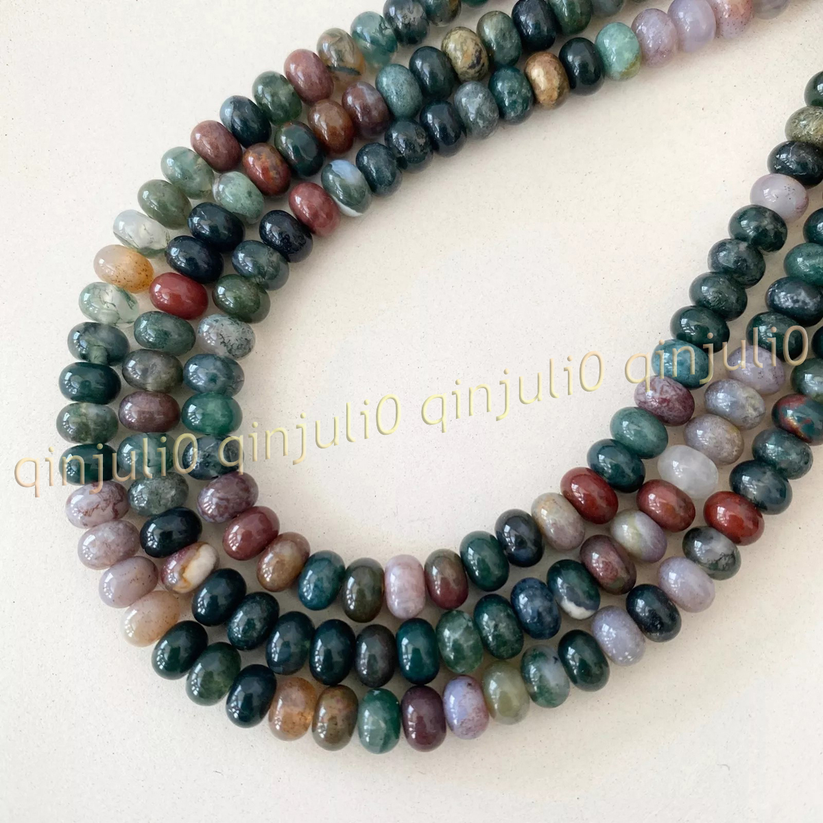 Natural Gemstone Multicolor Smooth Rondelle Spacer Loose Beads Jewelry Making - Picture 23 of 53