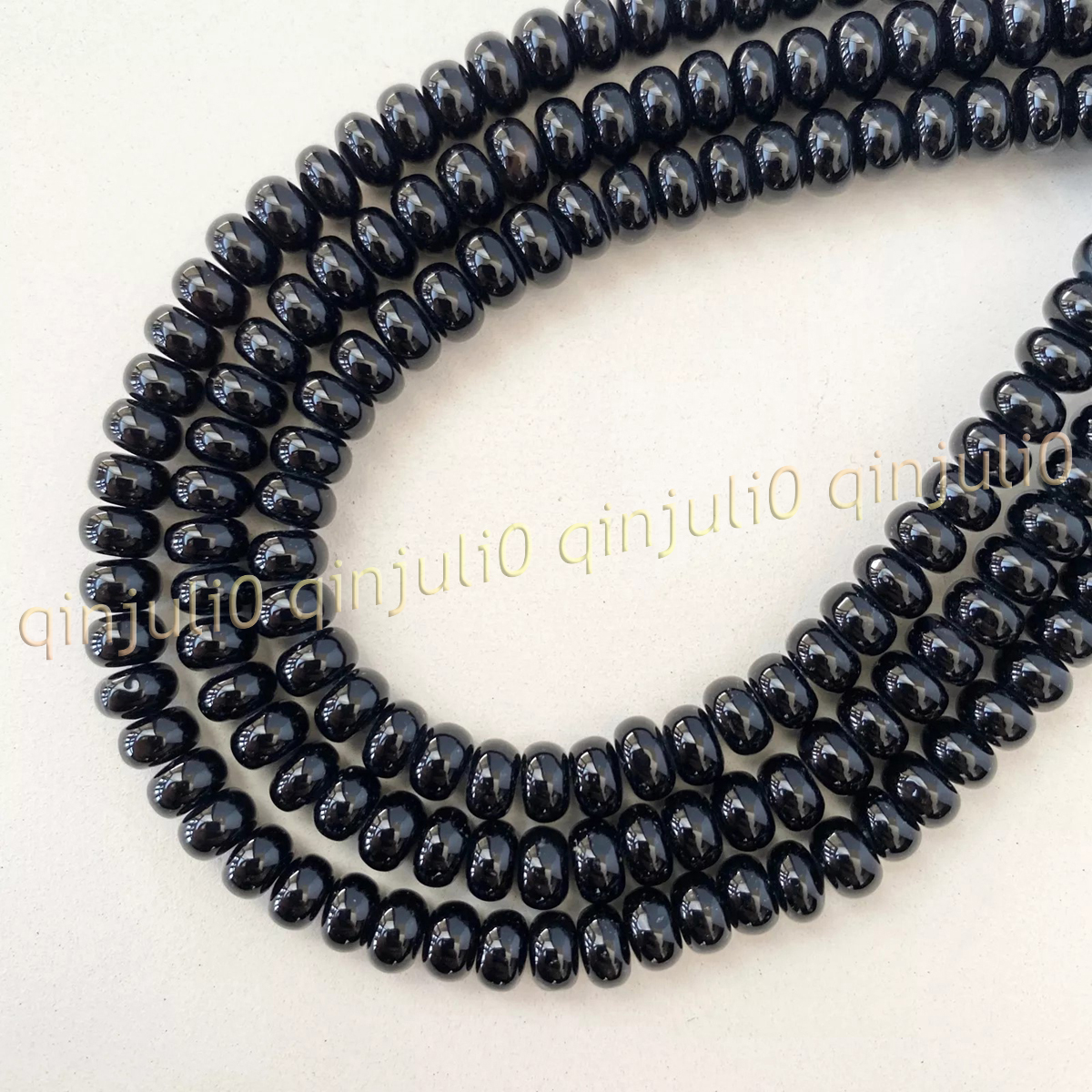 Natural Gemstone Multicolor Smooth Rondelle Spacer Loose Beads Jewelry Making - Picture 35 of 53