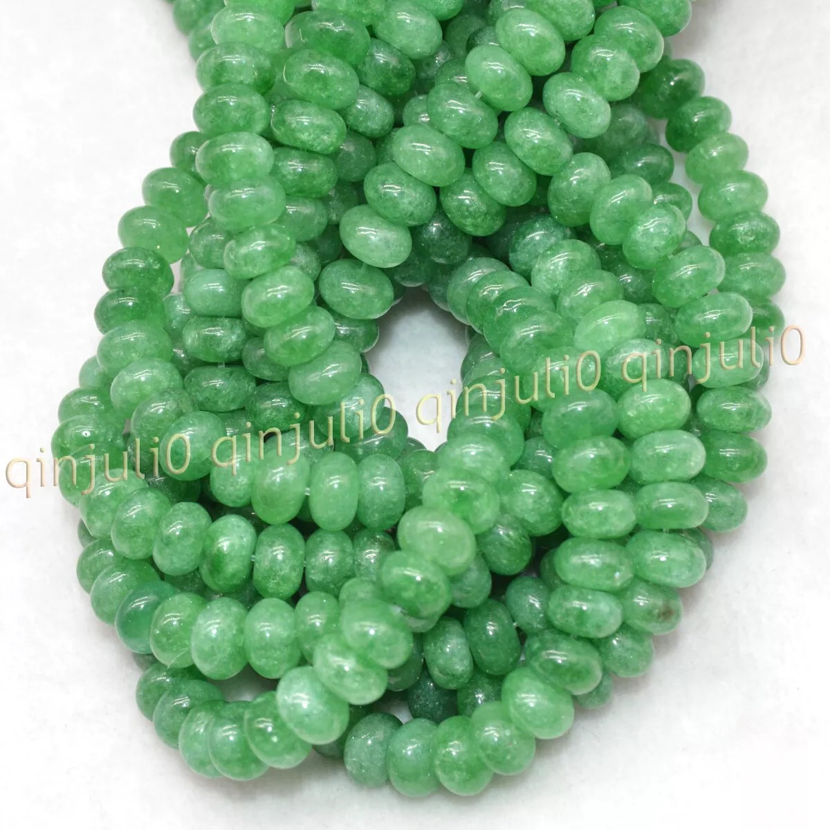 Natural Gemstone Multicolor Smooth Rondelle Spacer Loose Beads Jewelry Making - Picture 38 of 53