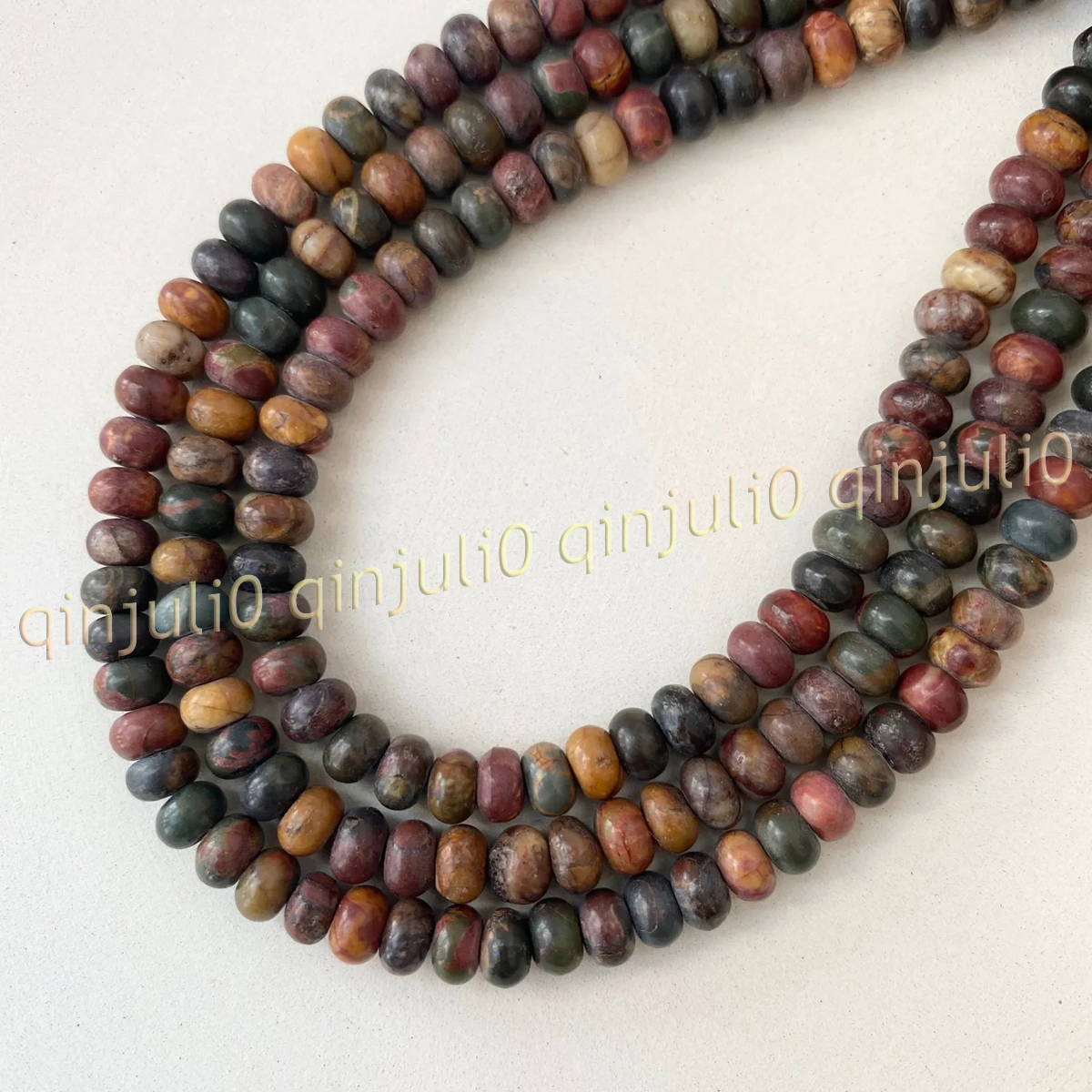 Natural Gemstone Multicolor Smooth Rondelle Spacer Loose Beads Jewelry Making - Picture 40 of 53