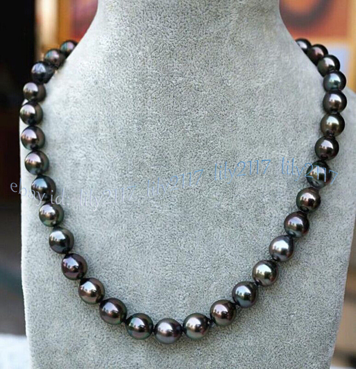 Genuine Natural Tahitian Black Pearl Jewelry Necklace 14-48" 7-8/8-9/9-10mm