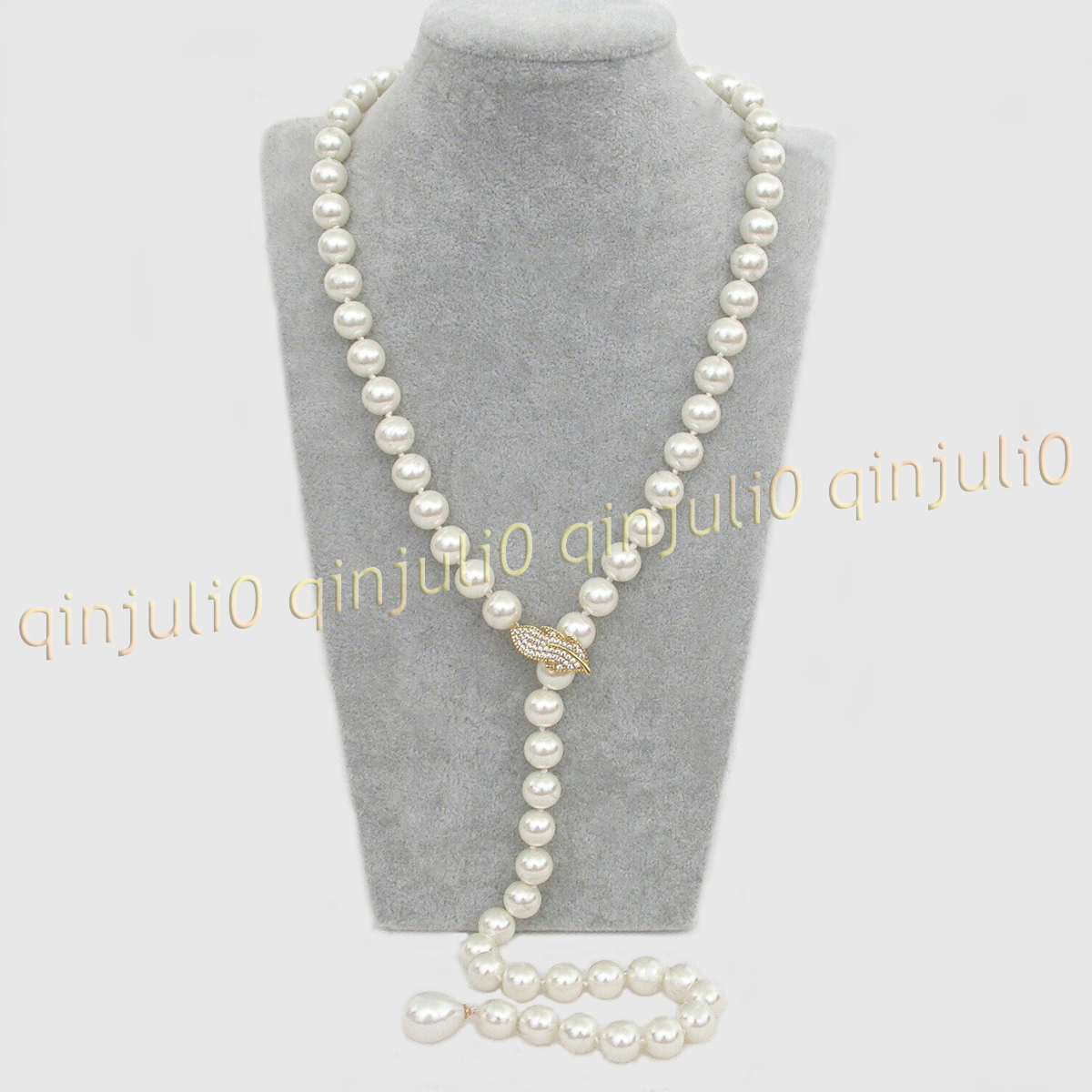 Elegant White South Sea Shell Pearl Round Beads Necklace 14-100'' 8/10/12/14mm - Picture 7 of 10