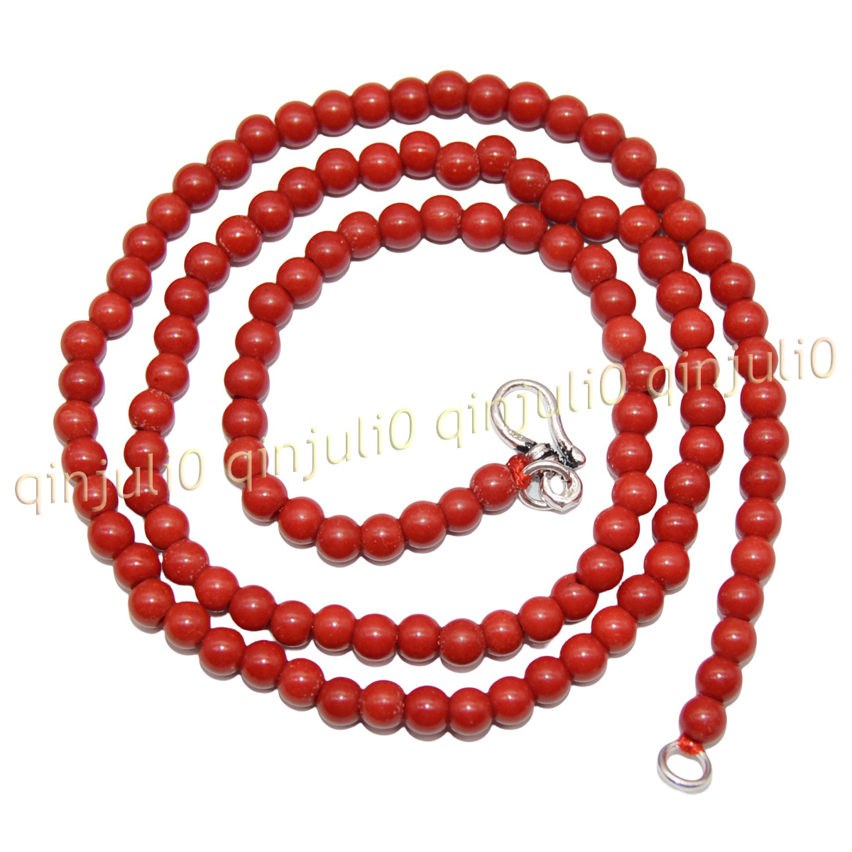 4mm Genuine Natural Red Coral Gemstone Round Beads Necklace Jewelry 14-100'' - Picture 11 of 22